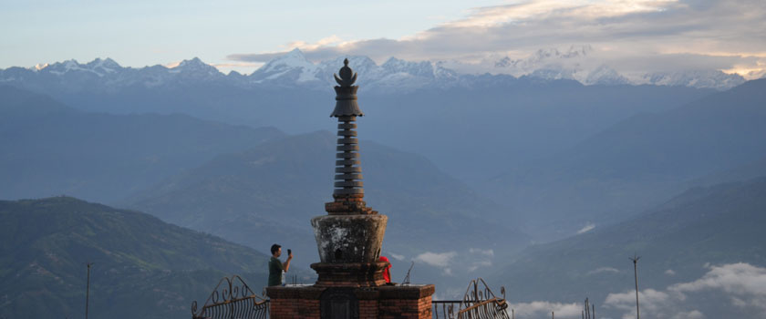 Himalaya View from with Sunrise from Nagarkot