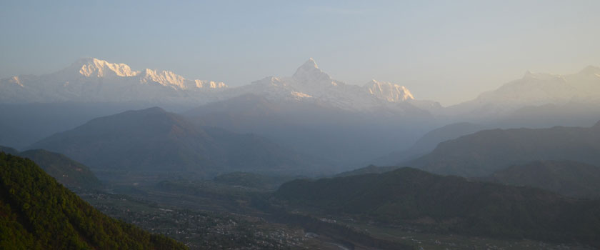 Early Morning Sunrise with Himalaya View from Sarangkot; Pokhara