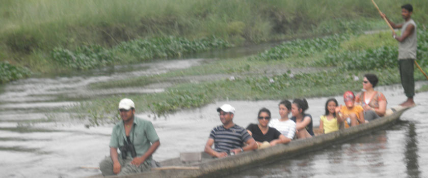 Canoeing -Chitwan National Park (World Heritage site)
